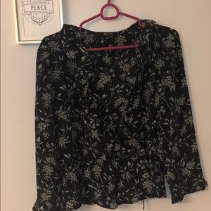 Madewell Silk wrap blouse